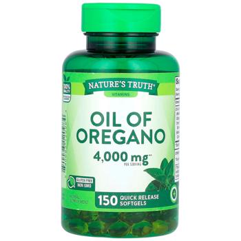 Олія орегано, Oil Of Oregano, Vitamins, Nature's Truth, 2000 мг, 150 гелевих капсул швидкого вивільнення - купить, цены на Biotus - фото 1