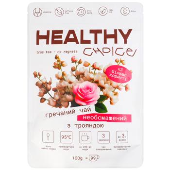 Чай гречаний Healthy Choice з трояндою 100г - купити, ціни на Grono - фото 1