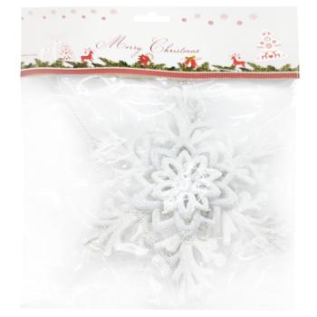 Snowflake White Christmas Tree Decoration 12*12cm