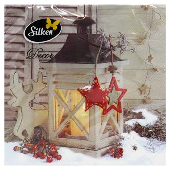 Silken Flashlight 3-Ply Table Napkins 33*33cm 18pcs