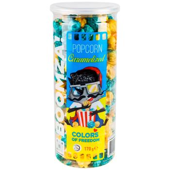 Попкорн Boomza! Colors of Freedom со вкусом вишни и карамели карамелизированный 170г - купить, цены на Эпицентр FOOD - фото 1