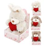 Rabbit-Dog Soft Toy with Heart 13cm C6309