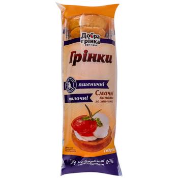 Гренки Добра Грінка пшеничные молочные 150г - купить, цены на Чудо Маркет - фото 1