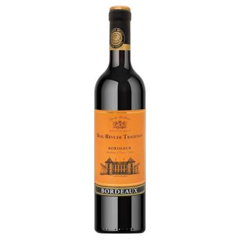 Вино Beau Reve de Tradition Rouge Sec Bordeaux червоне сухе 12.5% 0,75л