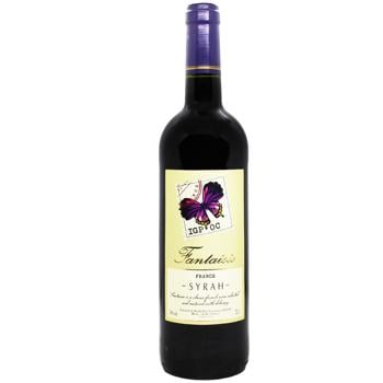 Fantaisie Syrah Red Dry Wine 14% 0.75l - buy, prices for Auchan - photo 1