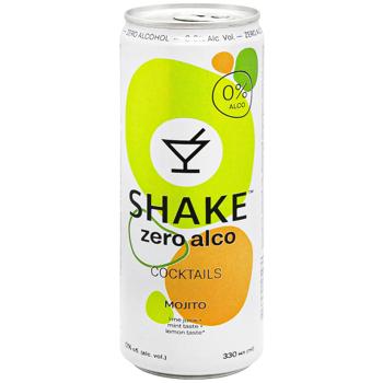 Напій безалкогольний Shake Zero Alco Cocktails Мохіто сильногазований соковмісний 0,33л