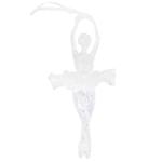 Ballerina Christmas Tree Pendant 15*7cm Glitter