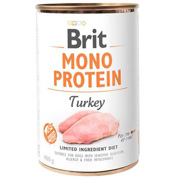 Корм влажный Brit Mono Protein с индейкой для собак с чувствительным пищеварением, пищевой непереносимостью или аллергией 400г - купить, цены на MasterZoo - фото 1