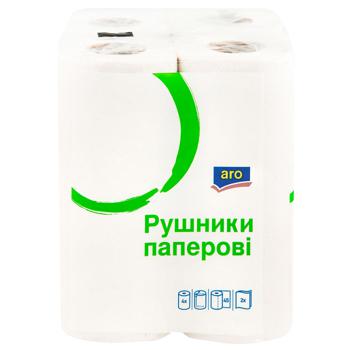Рушники паперові Aro двошарові 45 листів 4шт - купити, ціни на METRO - фото 1
