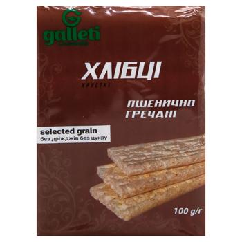 Galleti Wheat-Buckwheat Crispbread 100g - buy, prices for Torba - photo 2