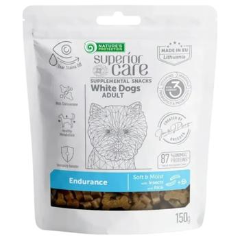 Nature's Protection Lifestyle Superior Care White Dogs Endurance Snack with Insects and Rice for White Dogs 150g