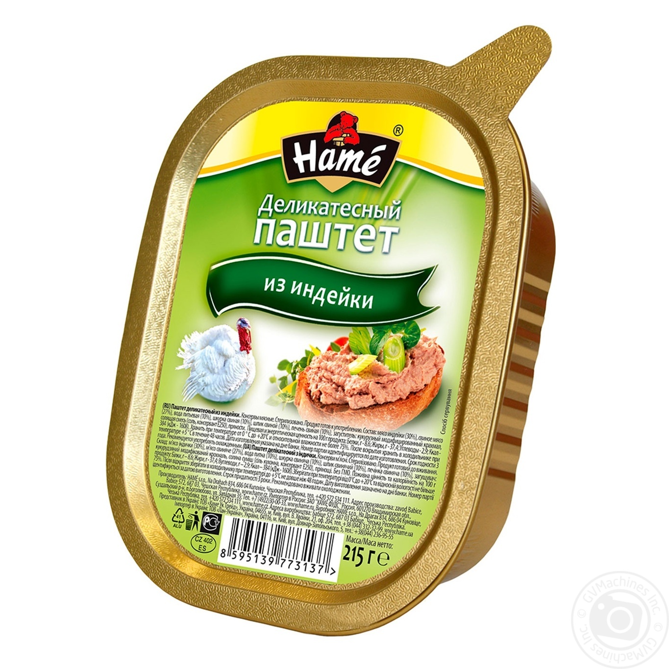 

Паштет деликатесный Hame из индейки 215г