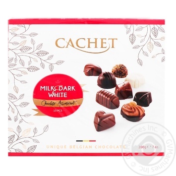 Cachet from milk, dark and chocolate candy 200g