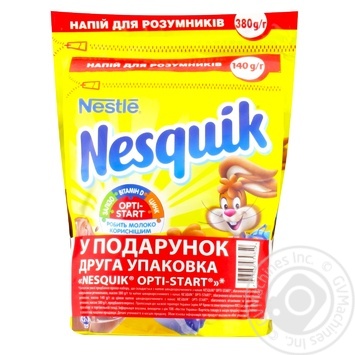 Какао-напій Nesquik подарунковий набір 380+140г