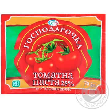 Hospodarochka Tomato Paste 25% 70g - buy, prices for METRO - photo 1