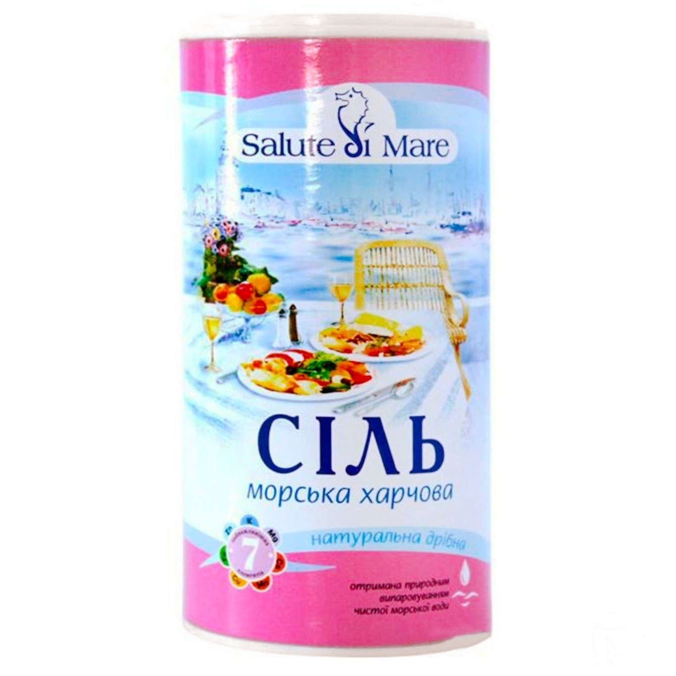 

Соль Salute di Mare морская пищевая в солонке 350г