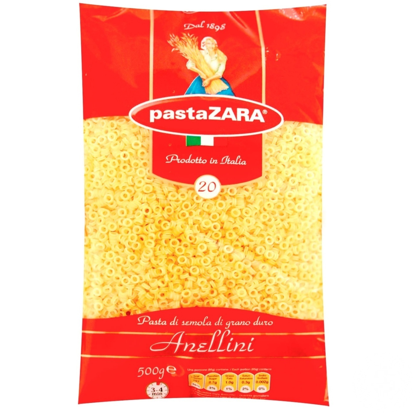 

Макаронные изделия Pasta Zara Anellini 500г