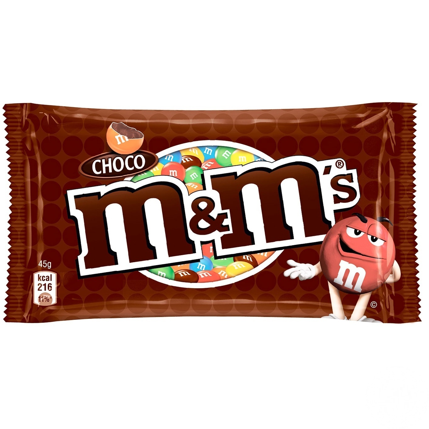 

Драже M&M's с молочным шоколадом покрытое хрустящей разноцветной глазурью 45г