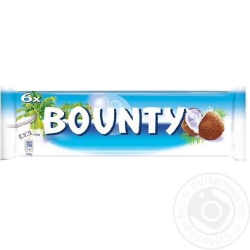 Батончик Bounty в молочно-шоколадной глазури с кокосовой начинкой 6шт 171г - купить, цены на METRO - фото 2