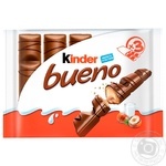 Батончик шоколаднsй Kinder Bueno с молочно-ореховой начинкой 132г