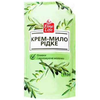 Крем-мыло Fine Life Оливки и увлажняющее молочко 1л