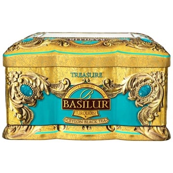 Basilur tea black loose Turquoise box 100g - buy, prices for METRO - photo 1