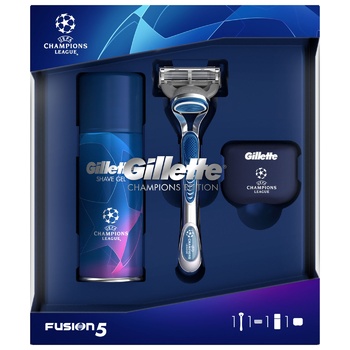 Подарочный набор Gillette бритва Fusion 5 + гель для бритья 75мл + дорожная косметичка - купить, цены на - фото 2