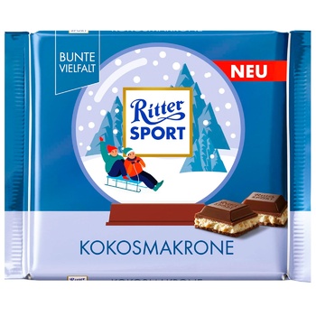 Шоколад Ritter Sports Молочный кокосовое пирожное 100г - купить, цены на METRO - фото 1