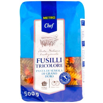 Metro Chef Fusilli Tricolore Pasta 500g