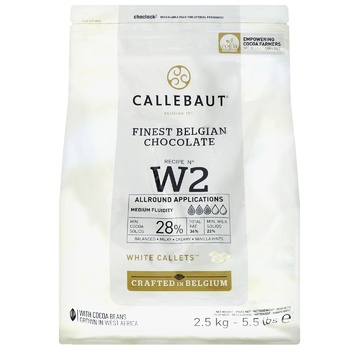 Callebaut Finest Belgian Chocolate White Callets 28% 2.5kg - buy, prices for METRO - photo 1