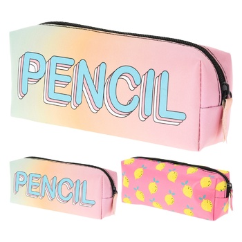 Pencil case 19.5*5.5*7.5cm in assortment