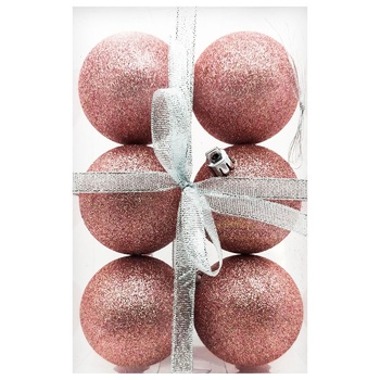 Tarrington House Set of Pink Christmas Tree Balls 60mm 6pcs - buy, prices for METRO - photo 2