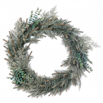 Yes! Fun Blue Wreath Bukovel Christmas Decoration 50cm - buy, prices for METRO - photo 1