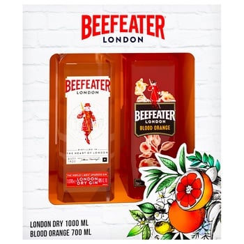 Набір джин Beefeater 1л 40% та джин Beefeater Blood Orange 37% 0,7л