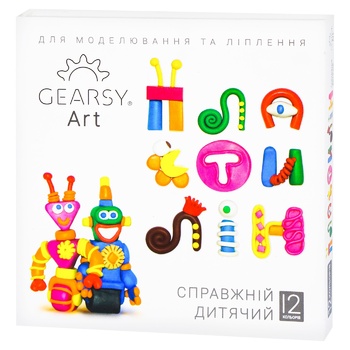 Пластилін Gearsy Art 12 кольорів - купити, ціни на - фото 1