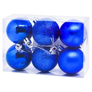 ZED Ball Set of Christmas Decorations 4cm 6pcs - buy, prices for - photo 2