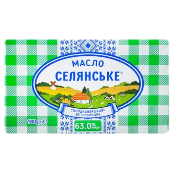 Масло Селянське Бутербродное 63% 180г - купить, цены на NOVUS - фото 2