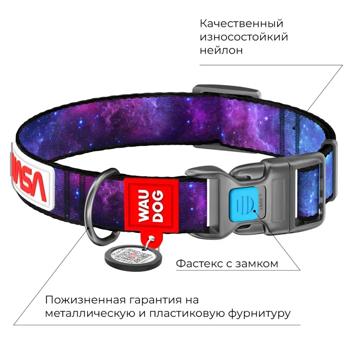 Waudog Nylon Dog Collar with QR Passport S 25-35cm/15mm with Nasa21 Pattern - buy, prices for MasterZoo - photo 2