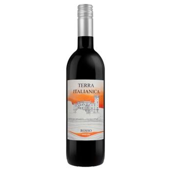 Вино Terra Italianica Rosso червоне напівсухе 10,5% 0,75л - купити, ціни на КОСМОС - фото 1