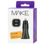 Зарядное устройство автомобильное Make 2хUSB 2,4A 12W черный