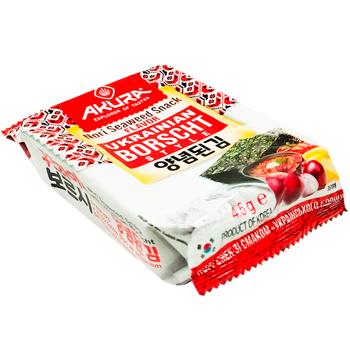 Чипси з норі Акура 4.5г смак Український Борщ - купить, цены на Cупермаркет "Харьков" - фото 2