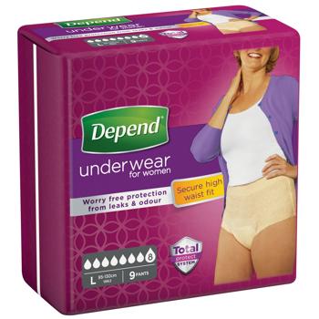 Спідня білизна поглинаюча Depend для жінок L/XL 9шт - купити, ціни на - фото 6