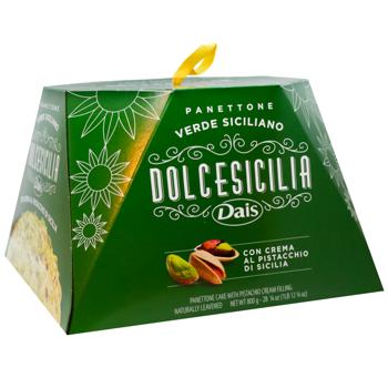 Панеттоне Dais Dolcesicilia Verde Siciliano з фісташковою начинкою 800г - купити, ціни на - фото 2