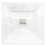 Plastic Square Plates White 18cm 10pcs