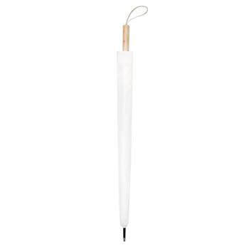 Krago 16 spokes Cane Umbrella with Wooden Handle White