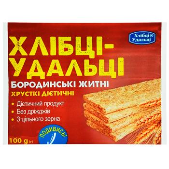 Хлебцы Хлебцы-Удальцы Бородинские ржаные 100г - купить, цены на Идеал - фото 1