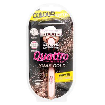 Бритва жіноча Wilkinson Sword Quattro Rosegold - купити, ціни на NOVUS - фото 1