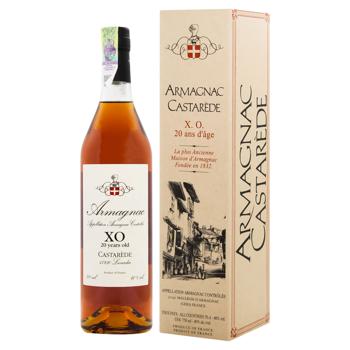 armagnac Castarede 40% xo 700ml glass bottle France