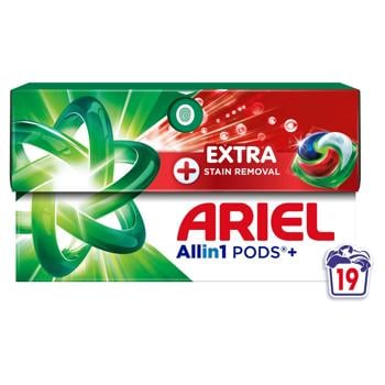 Капсули для прання Ariel Pods Екстрасила для виведення плям 19шт