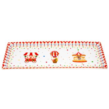 Блюдо Bona Di Зимова казка прямокутне порцелянове 35,5х14х2см